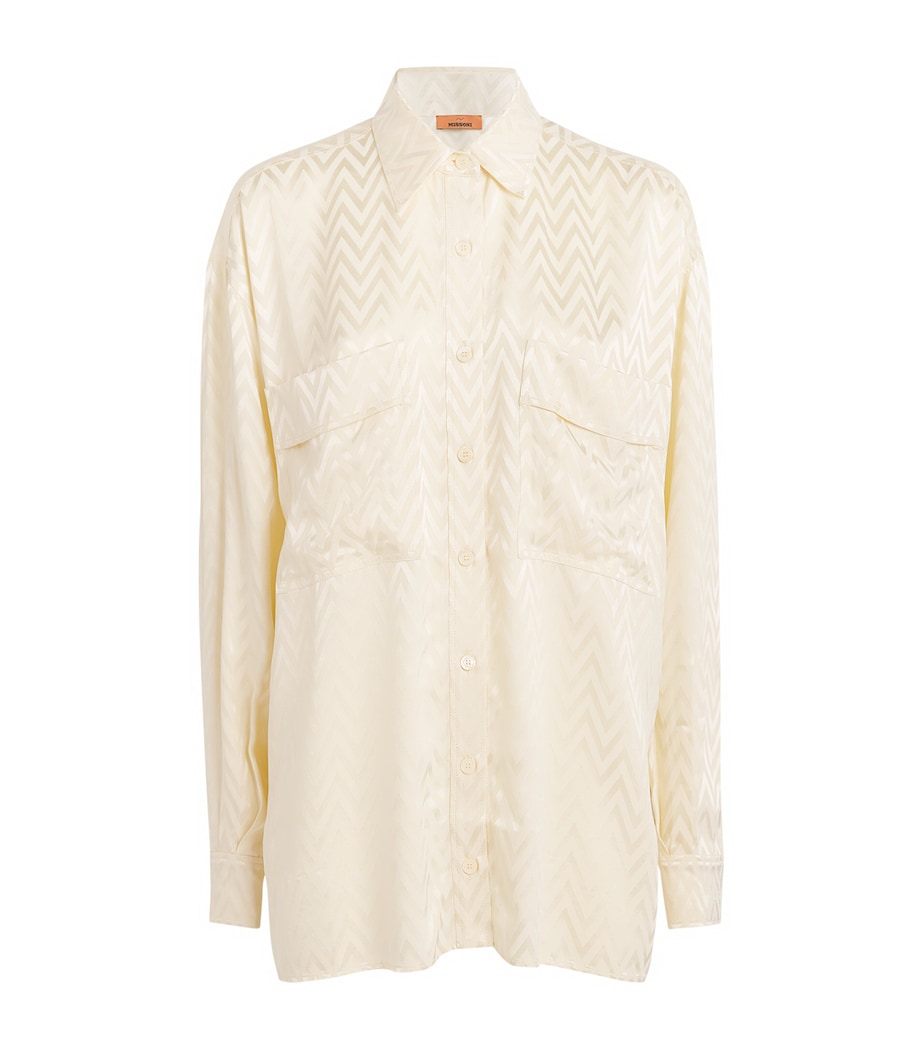 Zigzag-Jacquard Shirt S01GA NATURAL BEIGE Image 1