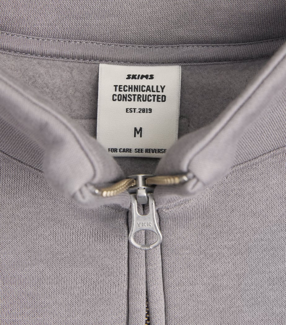 Skims Mens Fleece Lounge Relaxed Half-Zip Sweatshirt Tp Scl Shadow Image 6