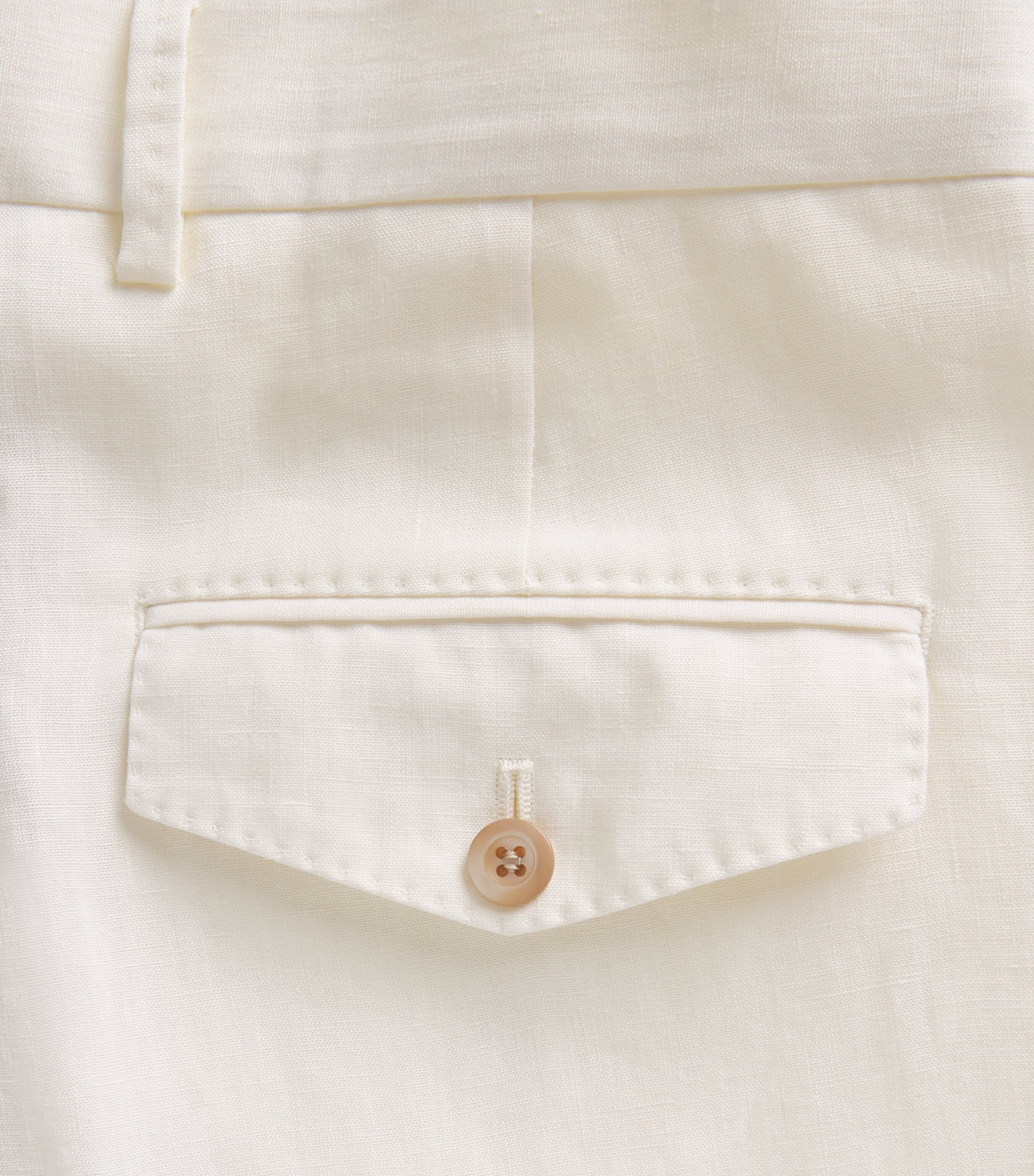 Paul Smith Mens Linen Straight Trousers White Image 6