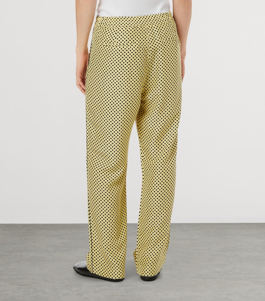 Silk Patterned Trousers YNA Image 4