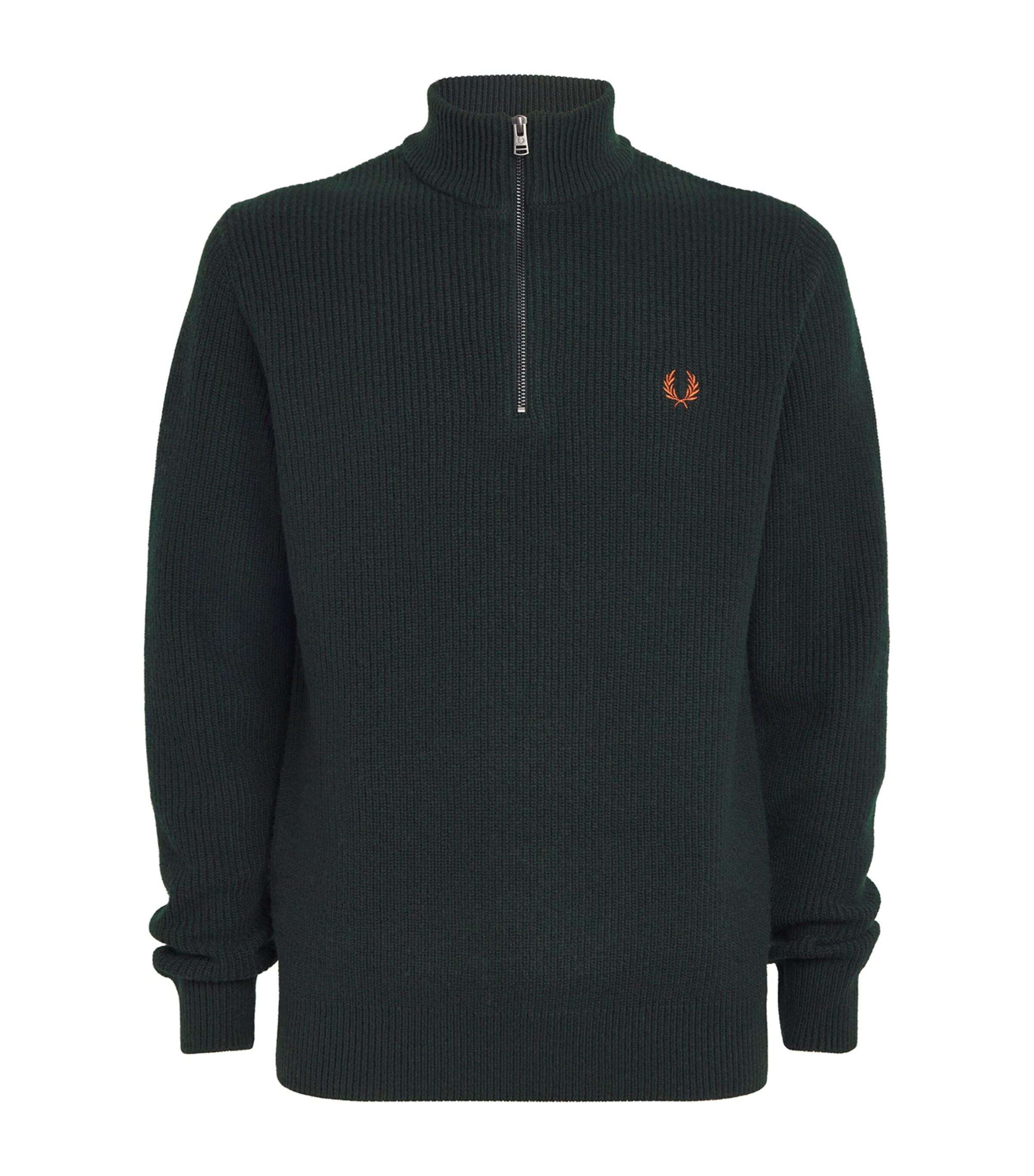 Fred Perry Shirt With Zip. In Green