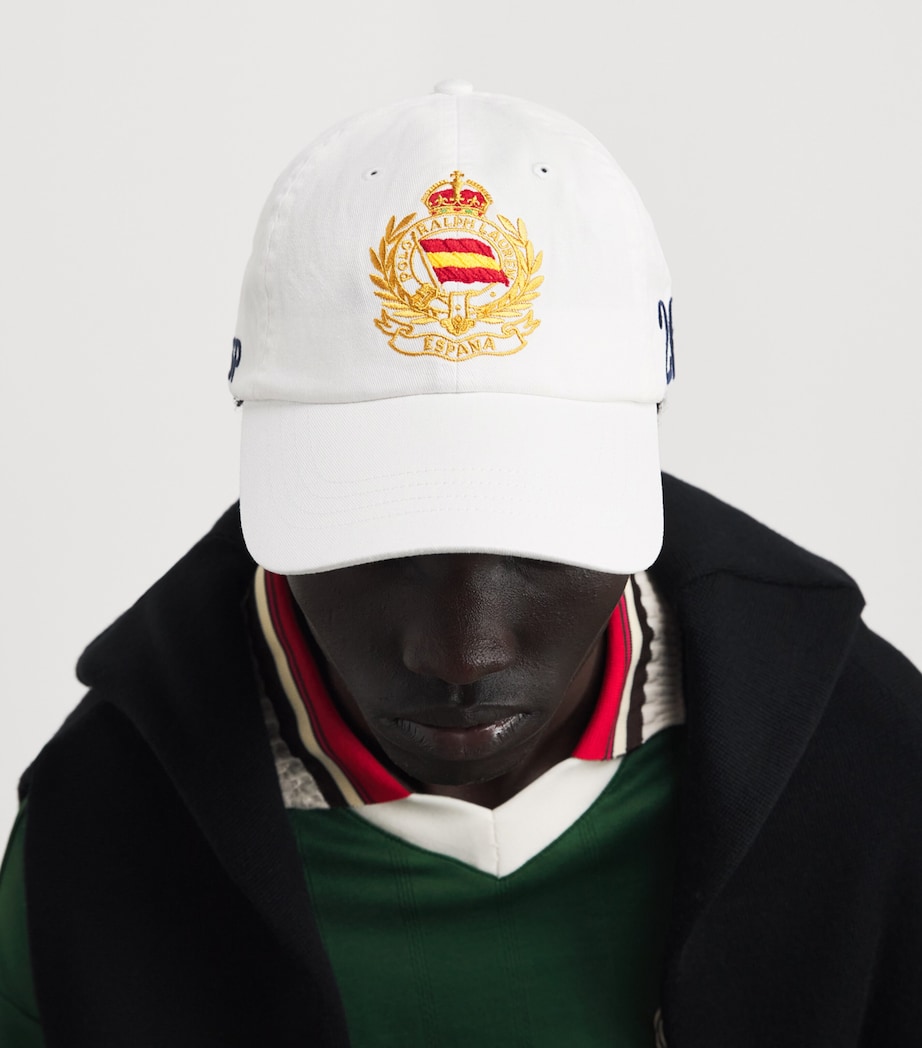 Polo Ralph Lauren Cotton Twill Spain Crest Baseball Cap Ceramic White Image 2