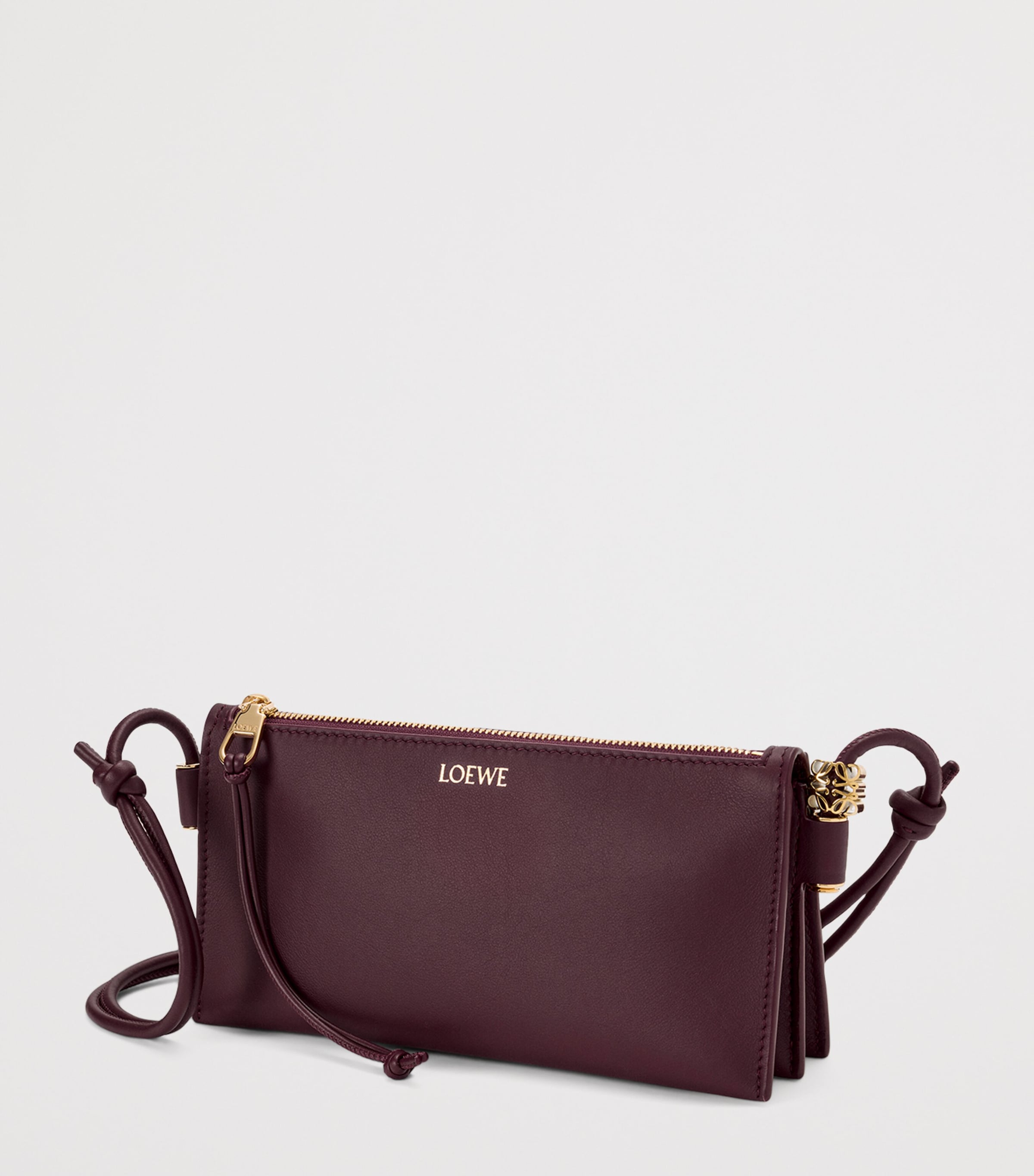 Leather Joya Pouch DARK BURGUNDY Image 3