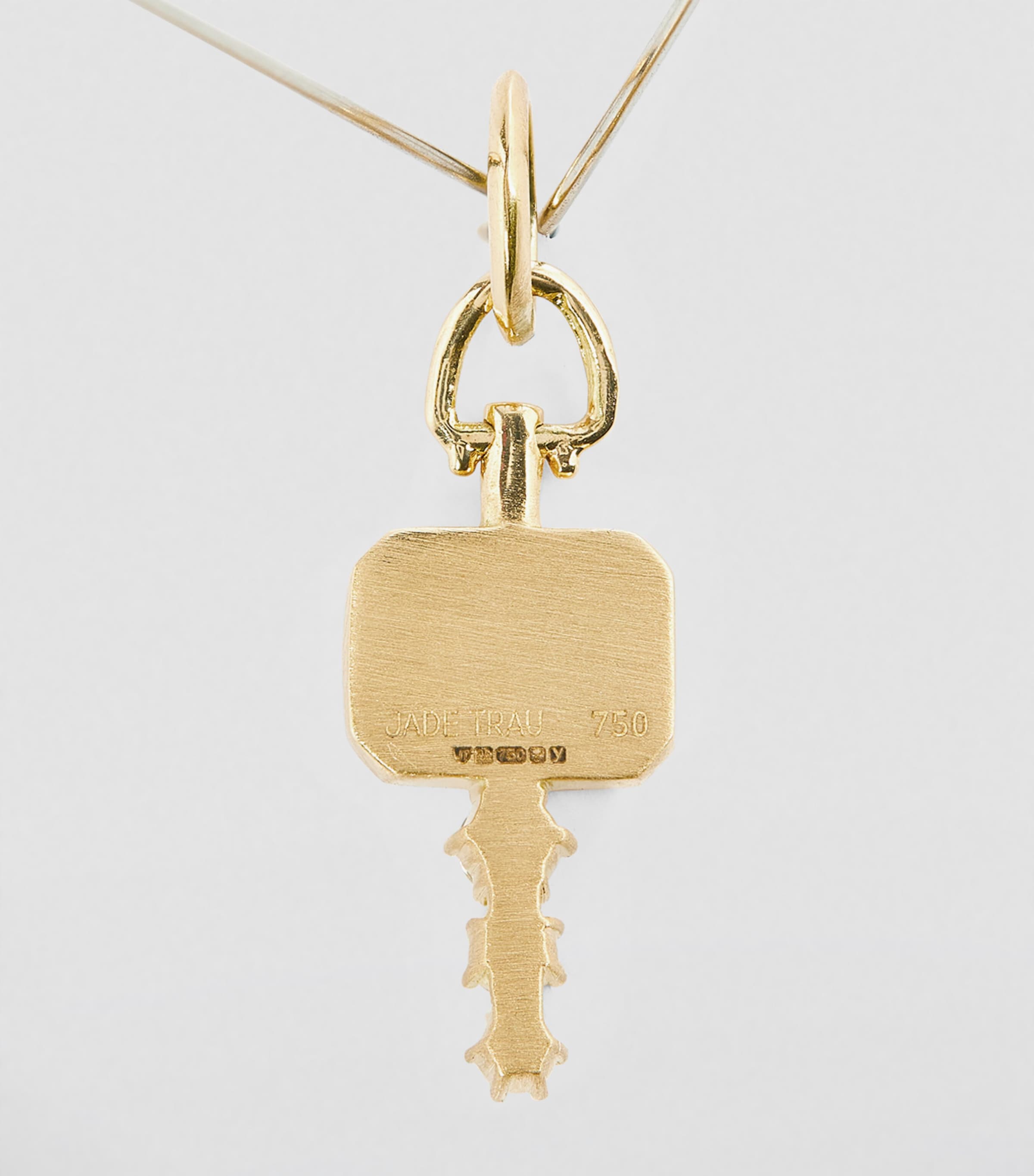 Yellow Gold and Diamond Mini Catherine Key Charm YELLOW GOLD Image 2