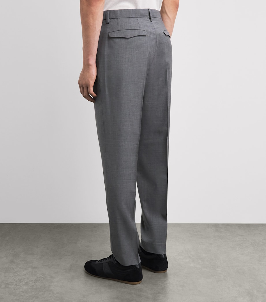 Barena Mens Cotton-Blend Slim Tailored Trousers Grigio Image 5