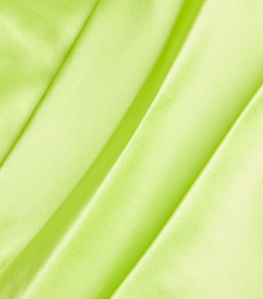 Sandra Mansour Womens Satin Illuminated Illusion Gown Pistachio Image 5
