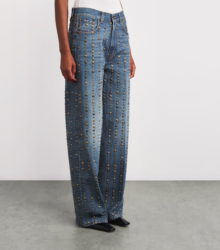 Studded Winowna Wide-Leg Jeans L0891 AUTHENTIC WASH Image 3