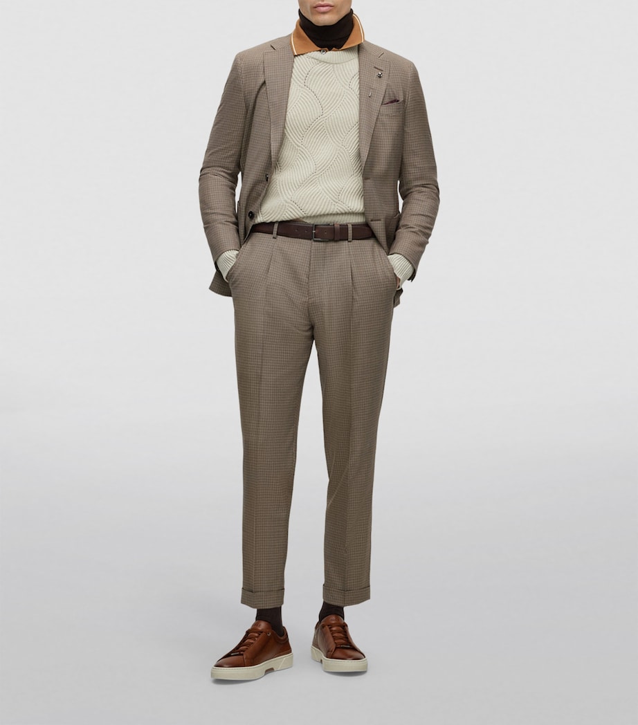 Leather Lace-Up Sneakers 214 Image 4