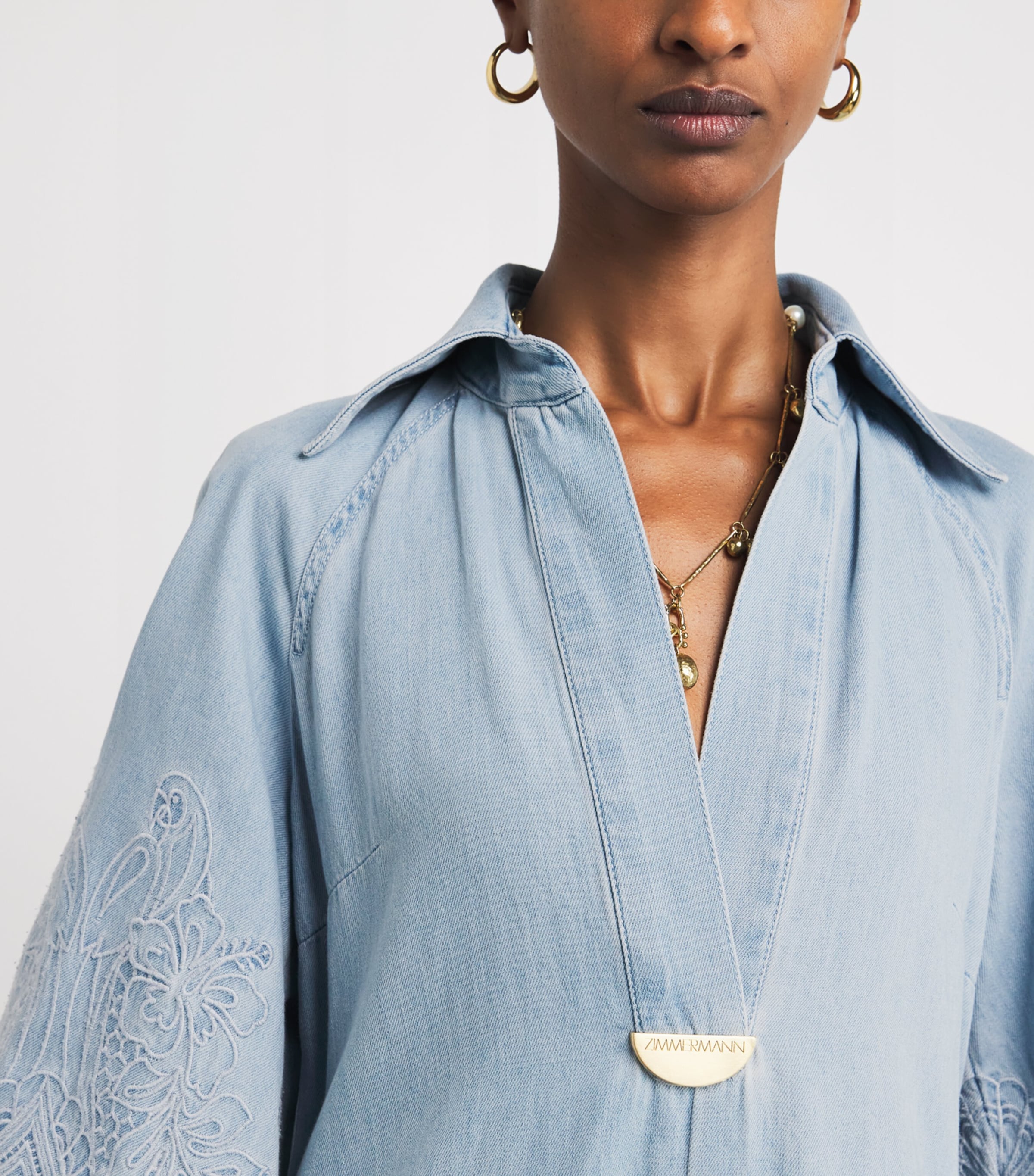 Cotton Embroidered Daylight Midi Dress ICE STORMICESTM Image 5