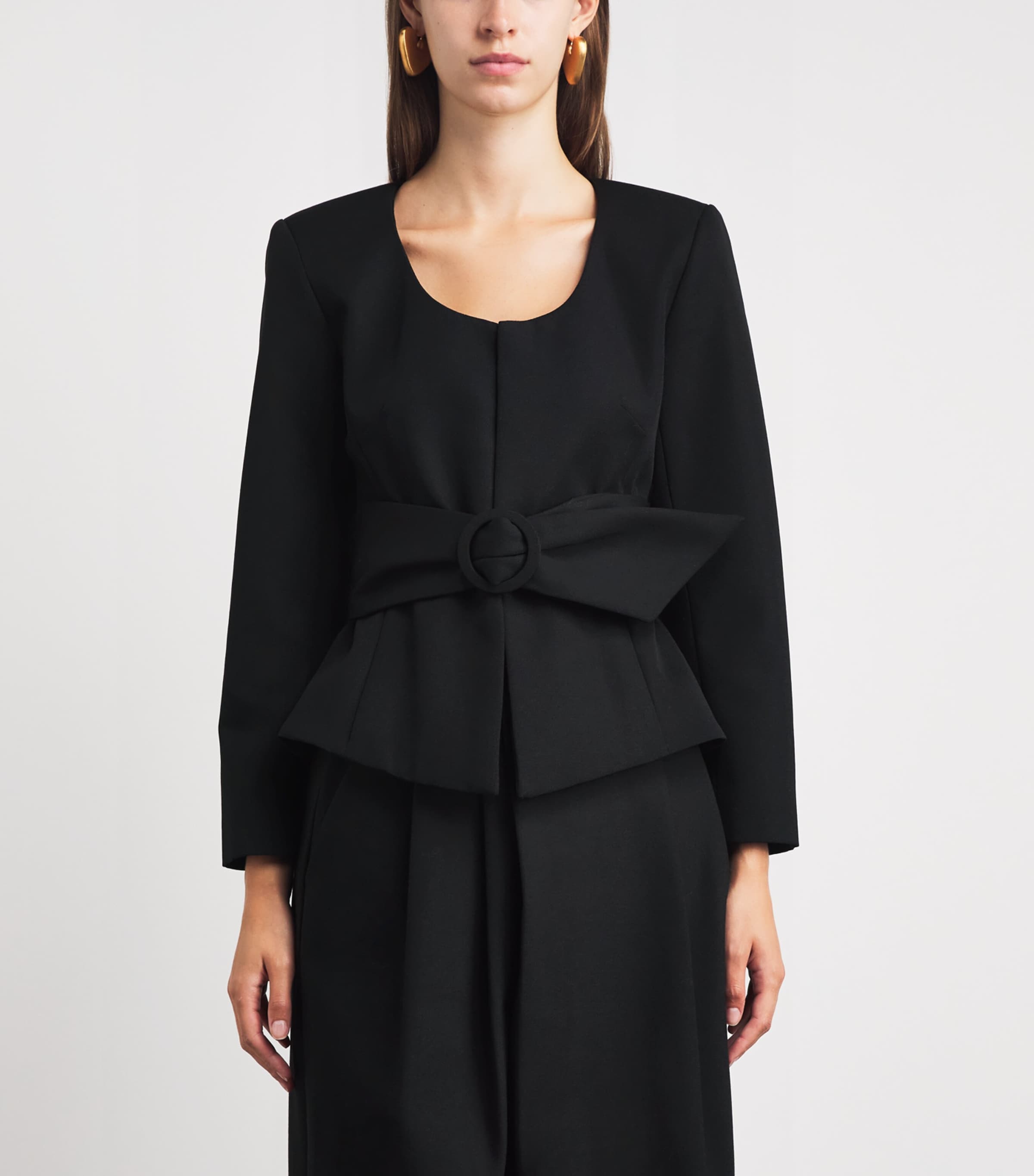 Jacquemus Womens Virgin Wool Fitted Miami Jacket Black Image 4