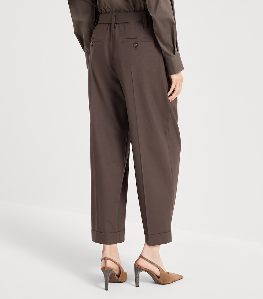 Tropical Luxury Wool Sartorial Baggy Trousers C019 Image 3