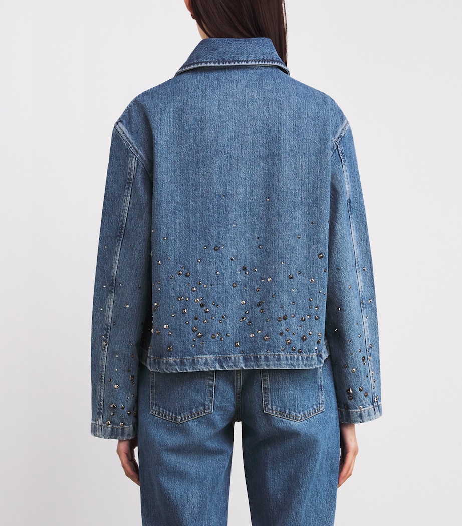 Embellished Denim Jacket DANCE WITH CRYS Image 4