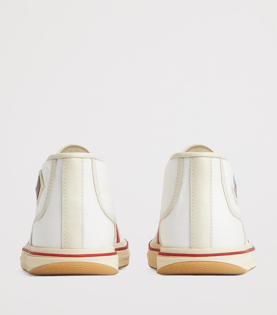 Canvas Leather-Trim Eliot Sneakers 9642 Image 4