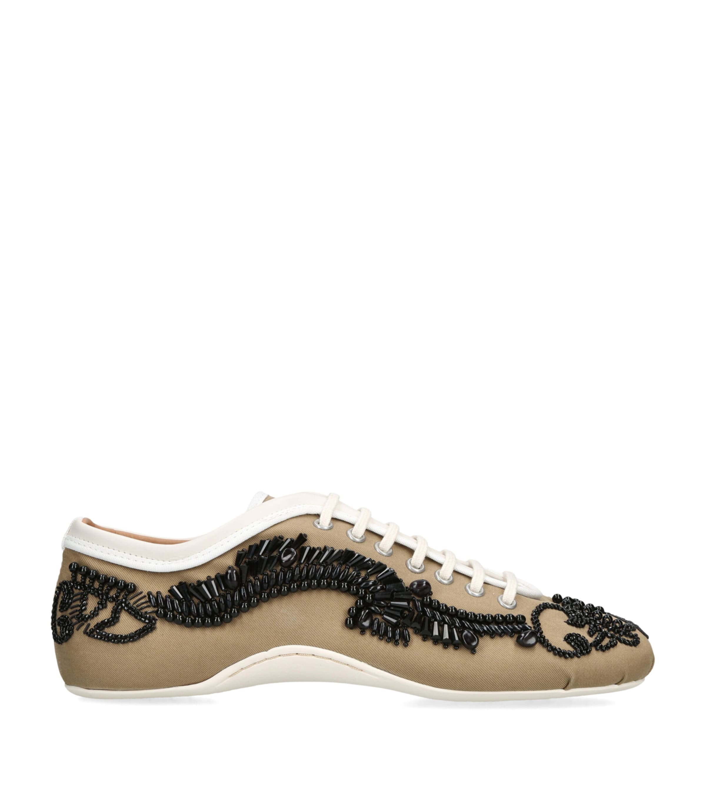 DRIES VAN NOTEN Leather Embellished Ballerina Sneakers Mult/other Image 1