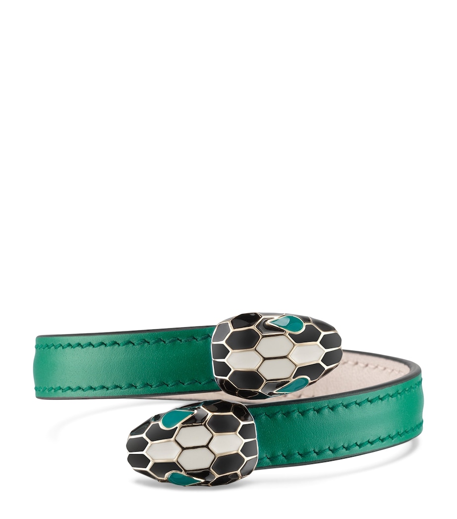 Leather Serpenti Forever Bangle GREEN LIGHT Image 1