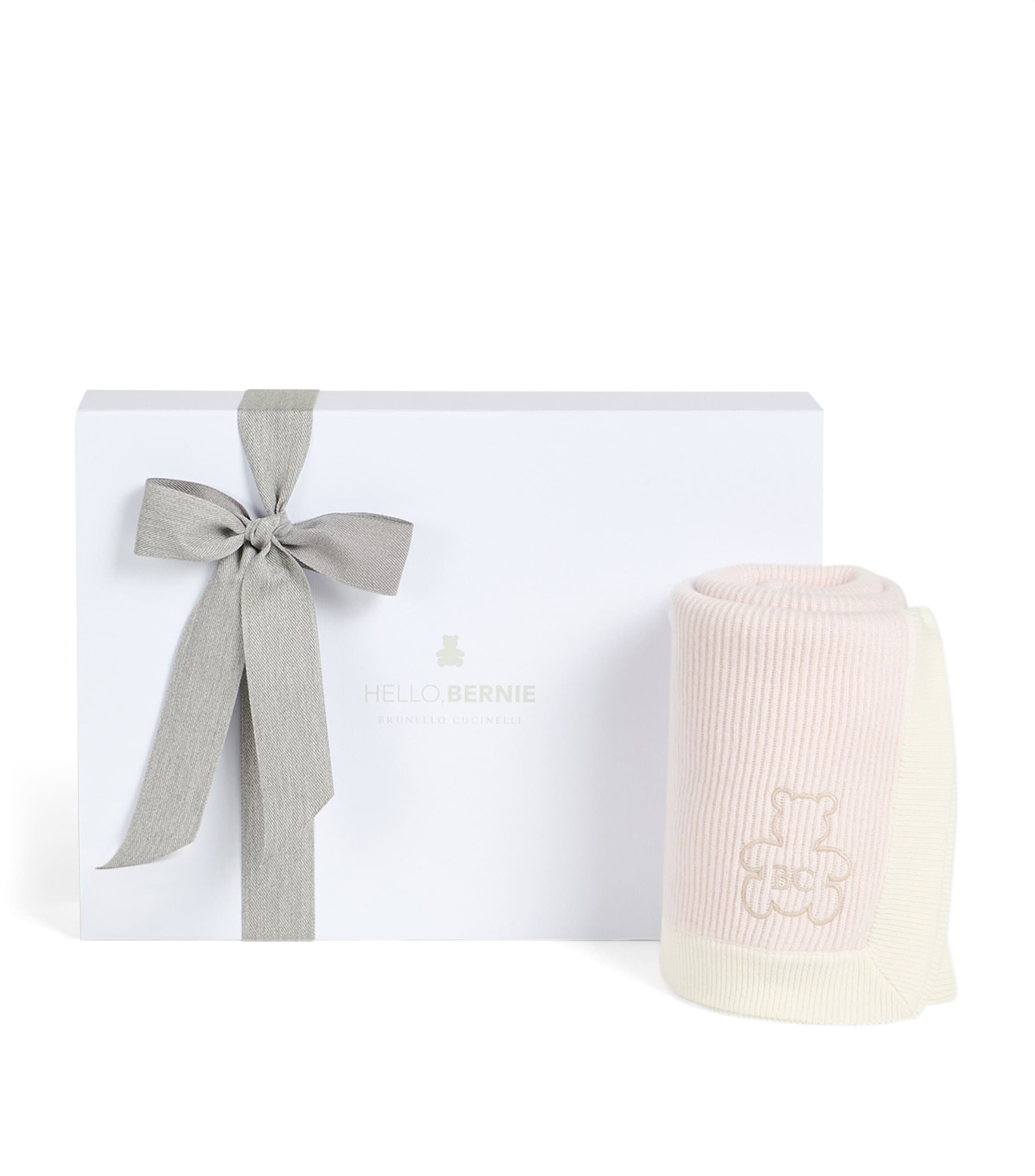 Brunello Cucinelli Kids Cashmere Rib Knit Blanket Image 1