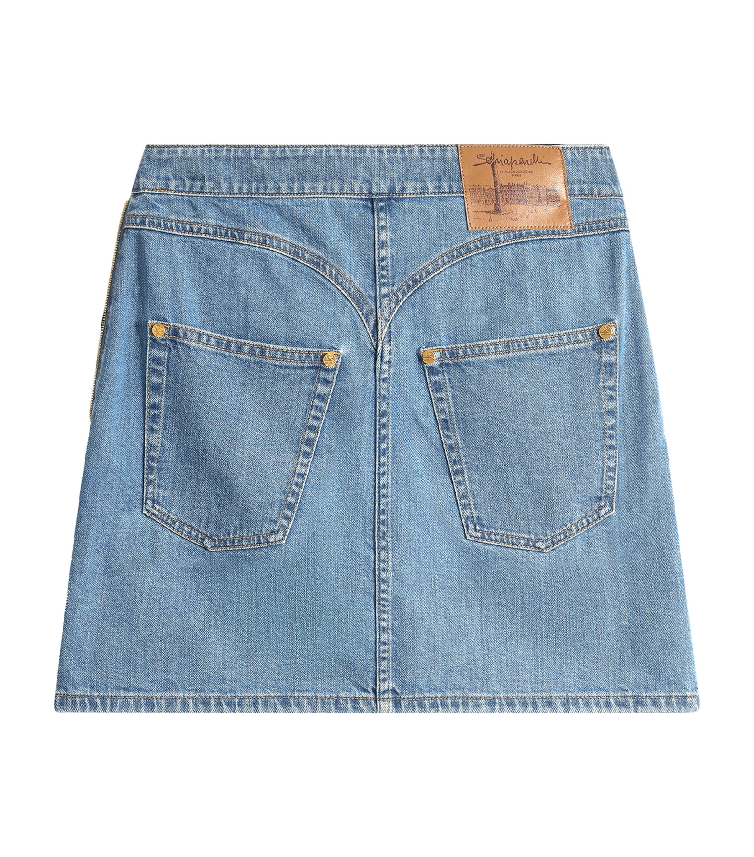 Denim Mini Skirt 700 BLUE Image 5