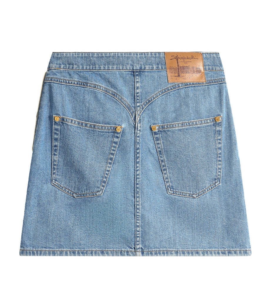 Denim Mini Skirt 700 BLUE Image 5