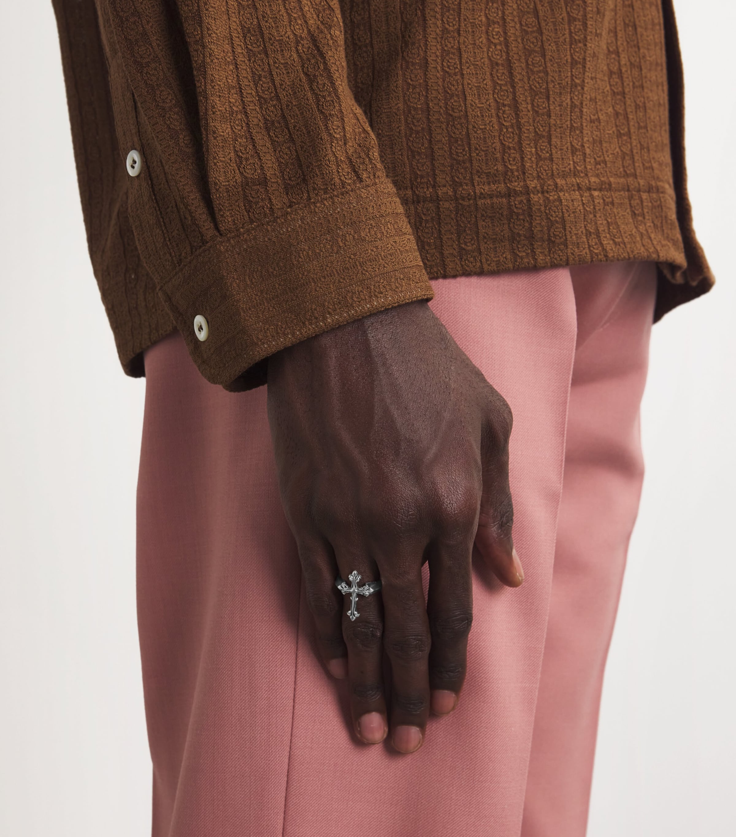 Emanuele Bicocchi Silver Sterling Silver Avelli Cross Ring