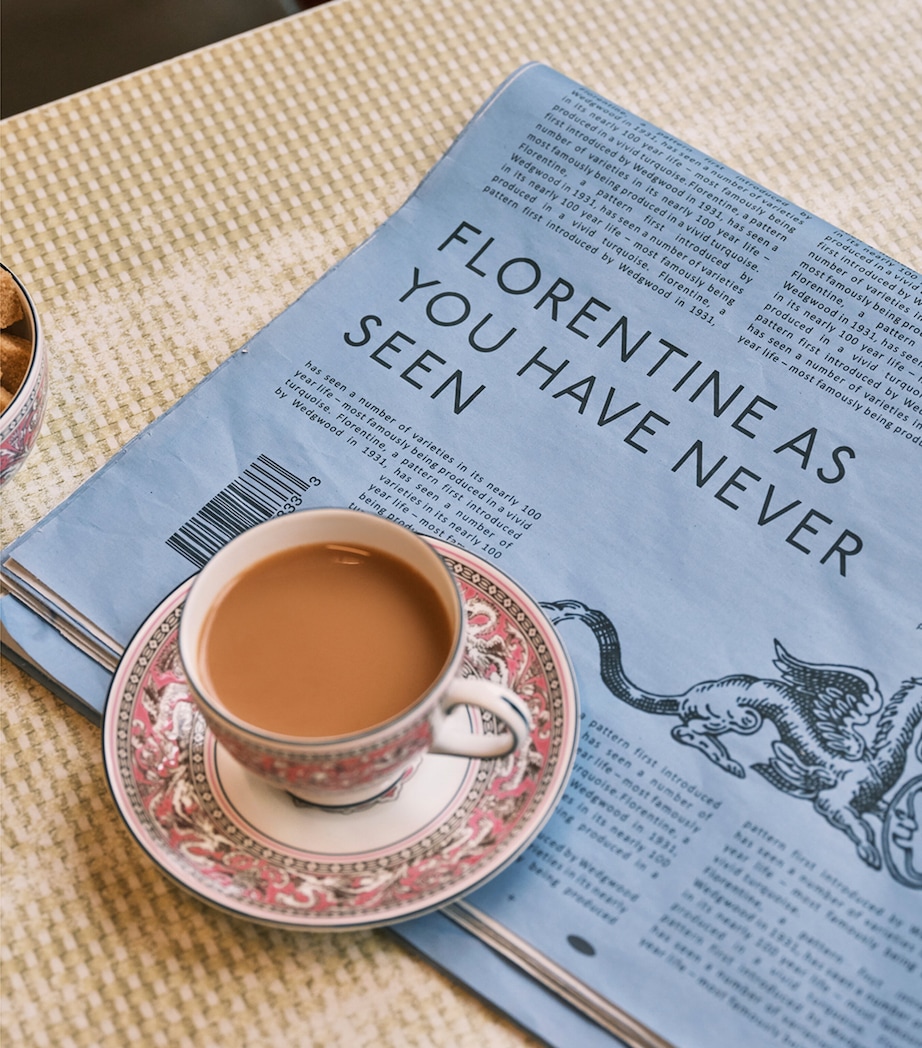 Florentine Fuchsia Teacup & Saucer PINK Image 2