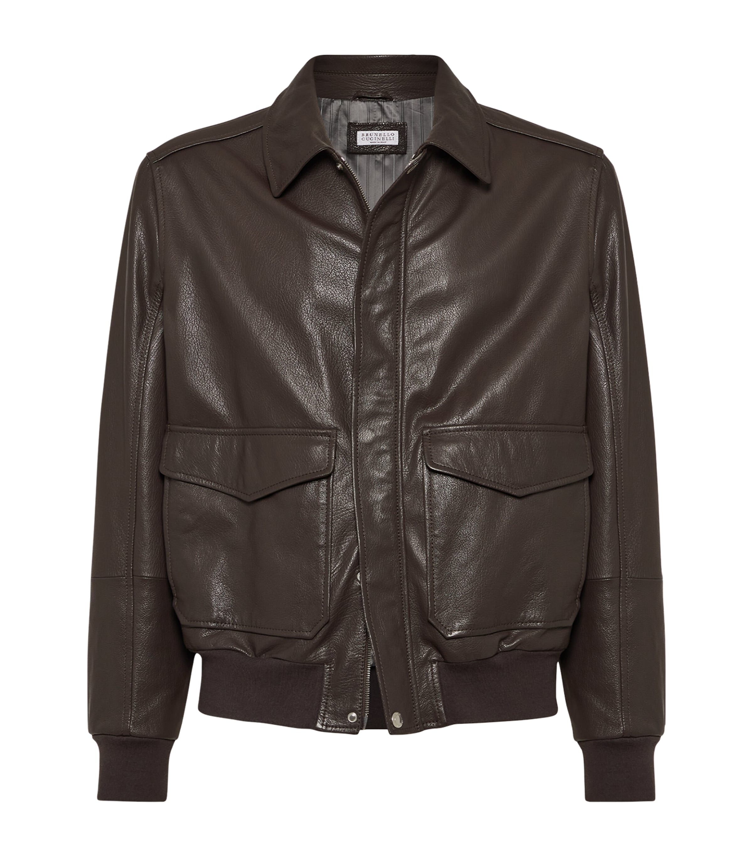 Brunello Cucinelli Leather Jacket | Harrods HK