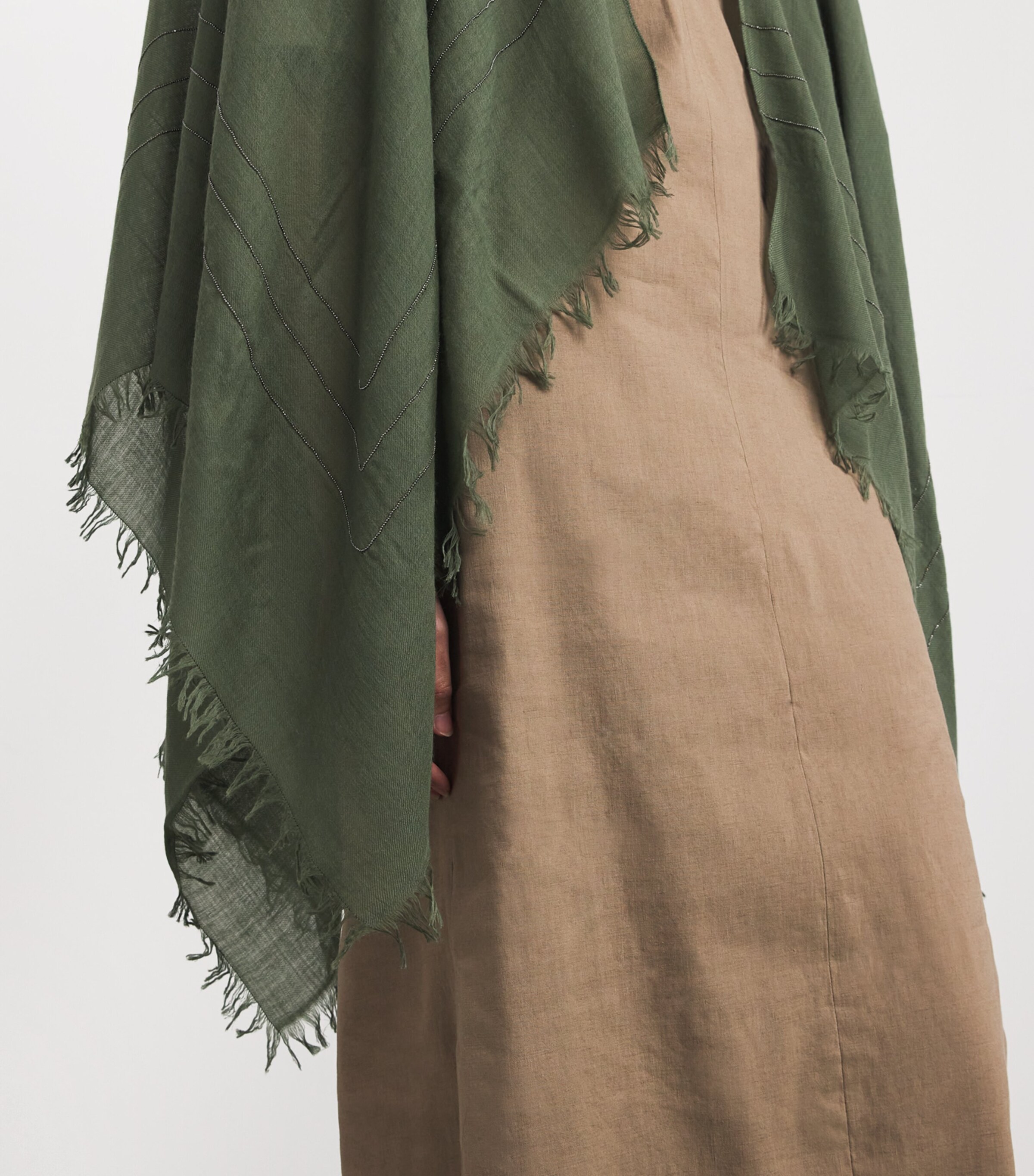 Fabiana Filippi Merino Wool Fringed Shawl Erba Image 4