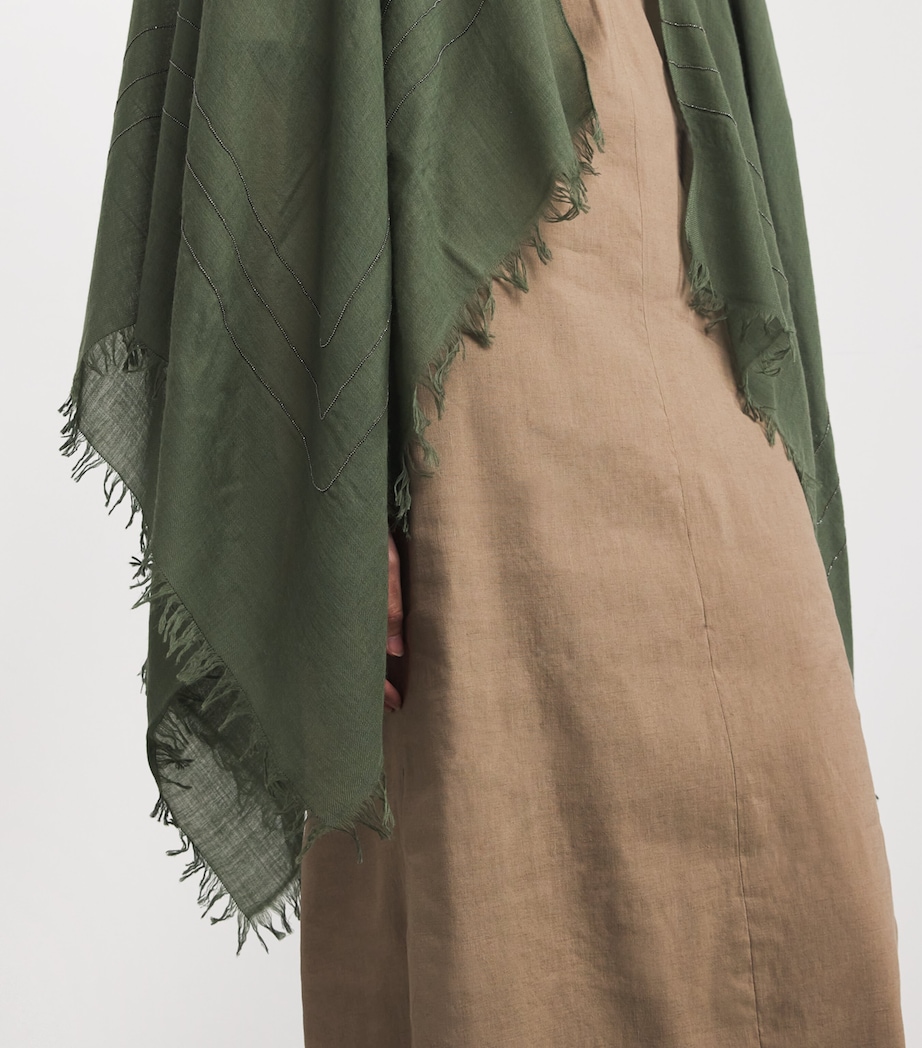 Fabiana Filippi Merino Wool Fringed Shawl Erba Image 4