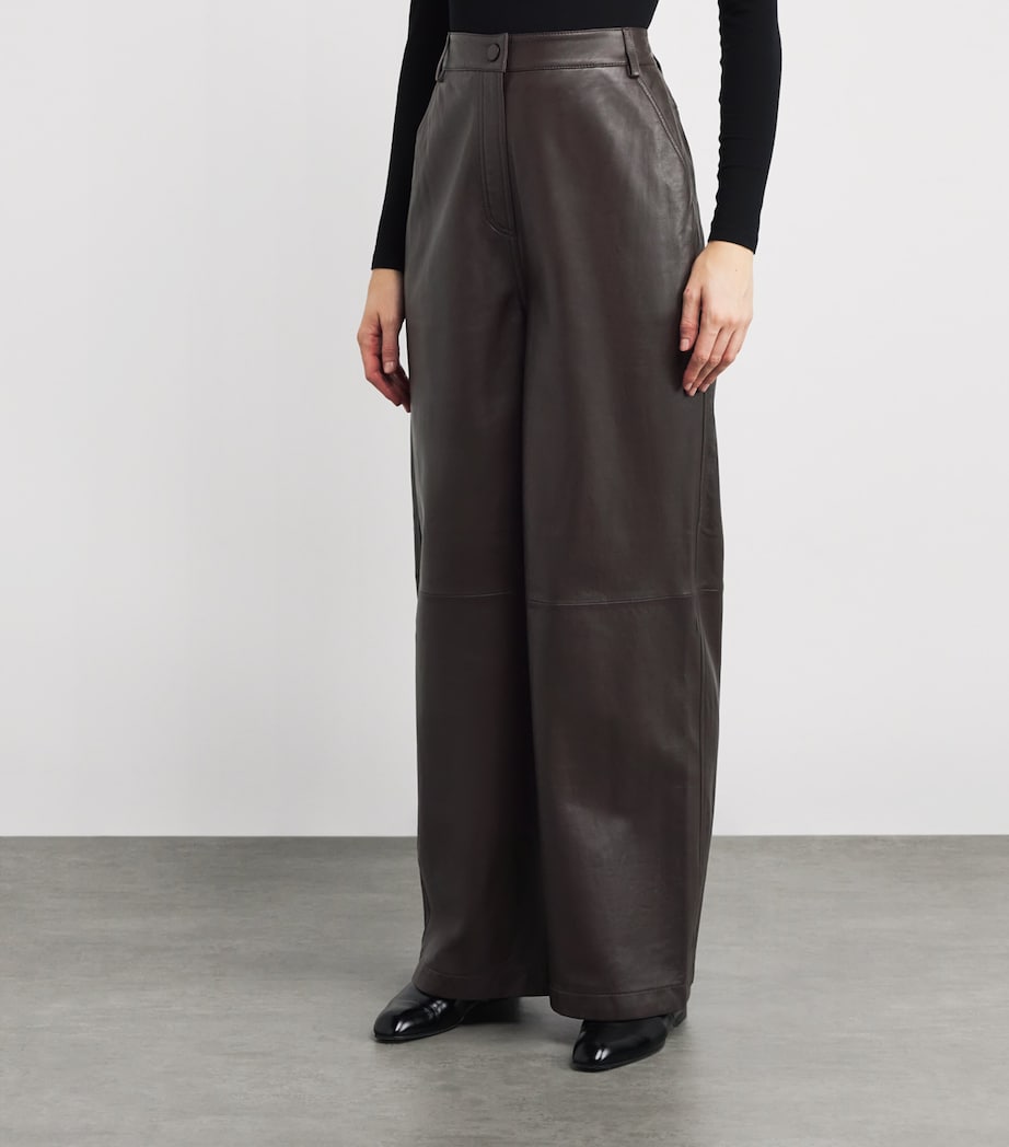Lambskin Wide-Leg Trousers A2009 Image 3