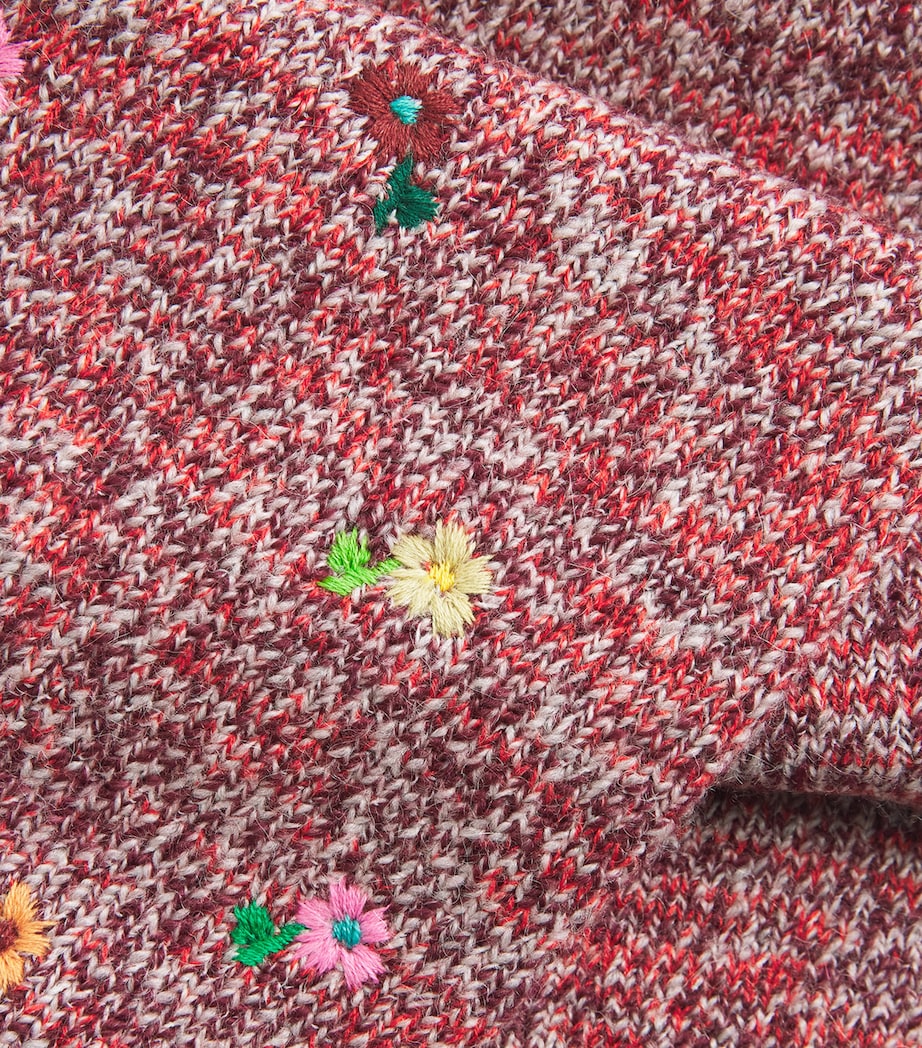 DRIES VAN NOTEN Wool-Cashmere-Blend Embroidered Scarf Image 4
