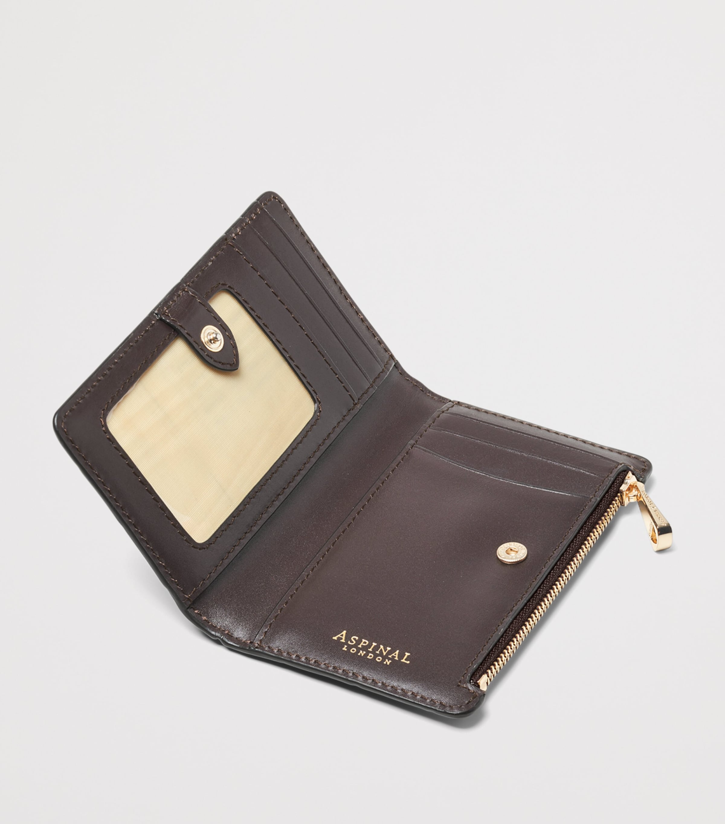 Aspinal Of London Small Leather Mayfair Purse Amazonbrown Image 3
