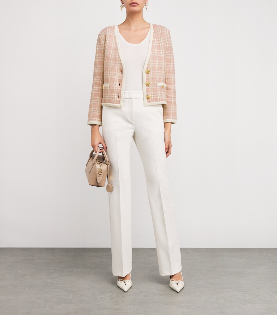 Check Claudine Cardigan W0277 OFF WT/PNK CLY Image 2