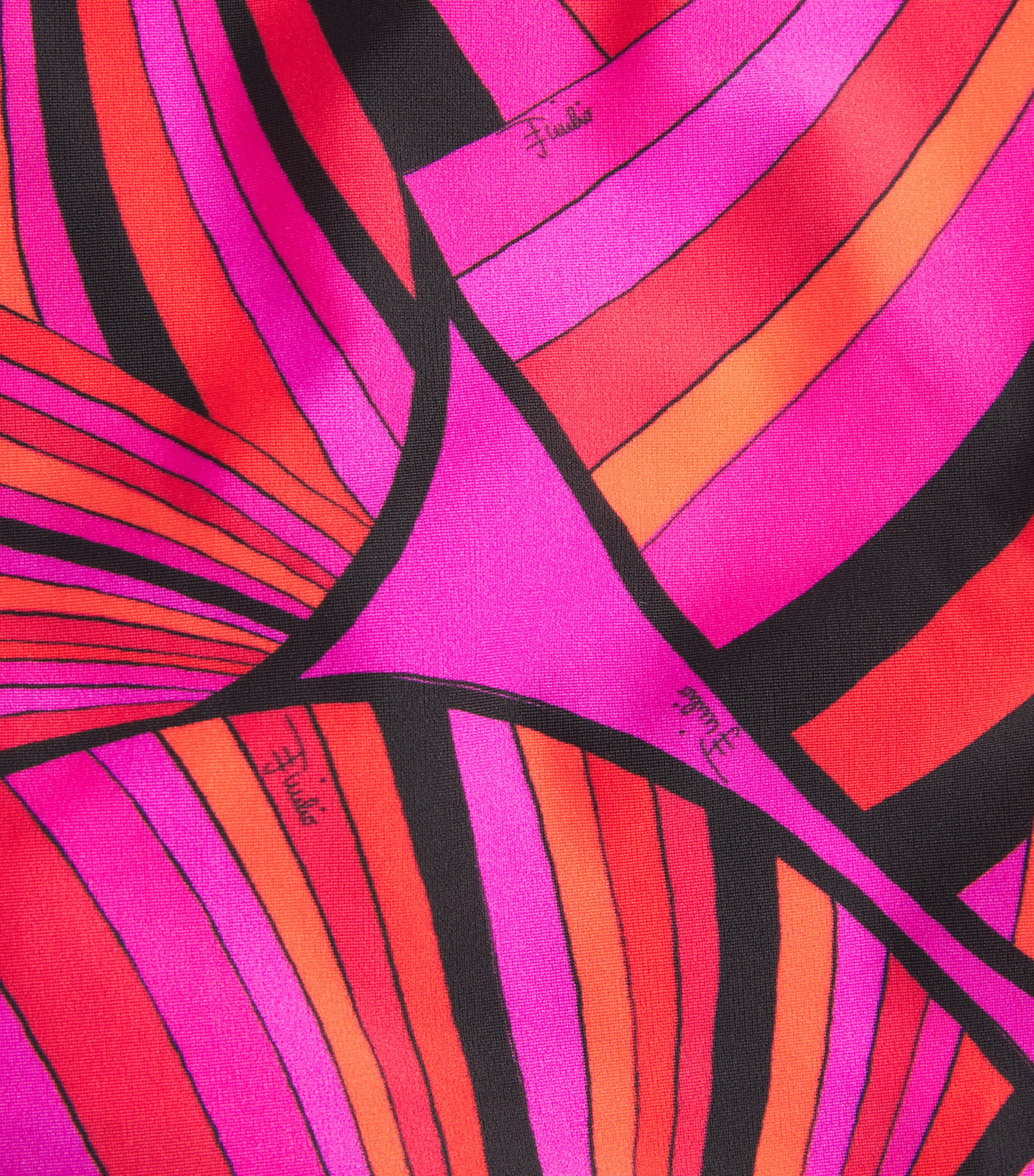PUCCI Womens Iride Print Swimsuit Fuchsia Image 4