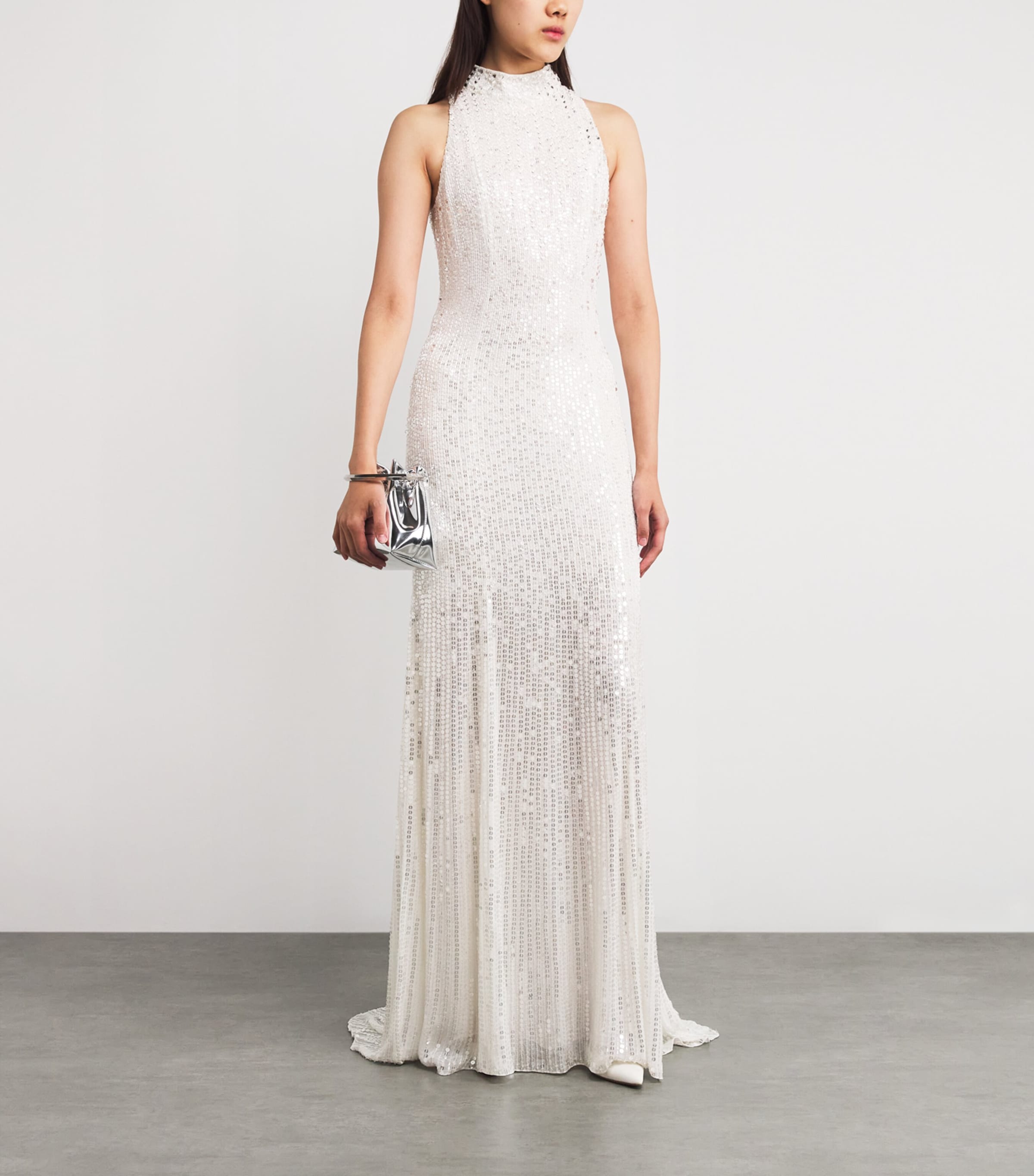 Silk Sequinned Benue Gown VANILLA 2038 Image 2