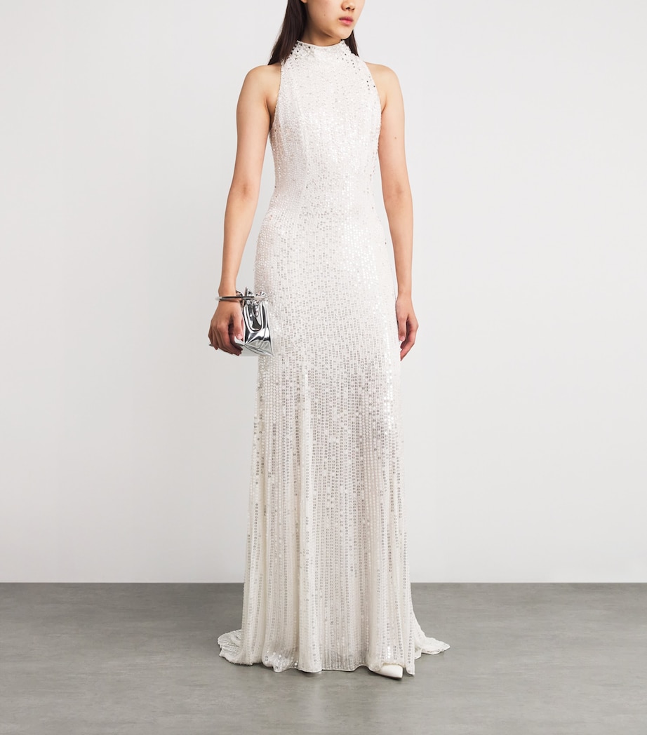 Silk Sequinned Benue Gown VANILLA 2038 Image 2