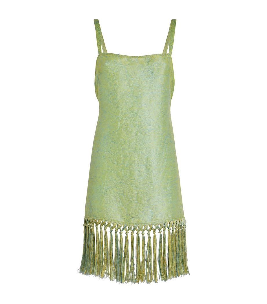 Linen-Blend Palermo Psychedelia Mini Dress APPLE Image 1
