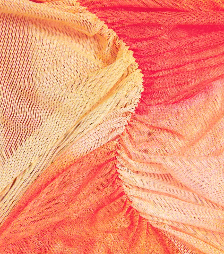 Simkhai Womens Mesh Gathered Kensington Maxi Skirt Golden Hour Sunset Image 6