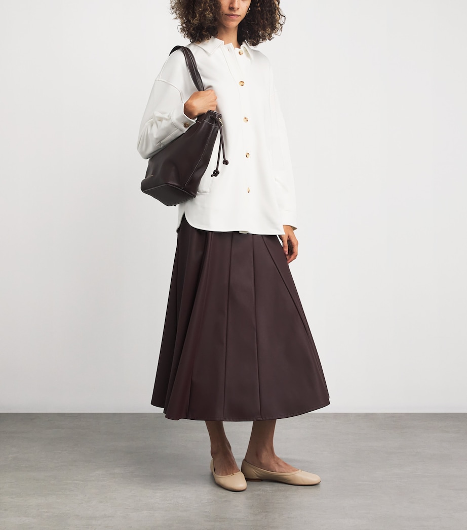 Cotton-Blend Shirt Jacket 001 OPTICAL WHITE Image 2