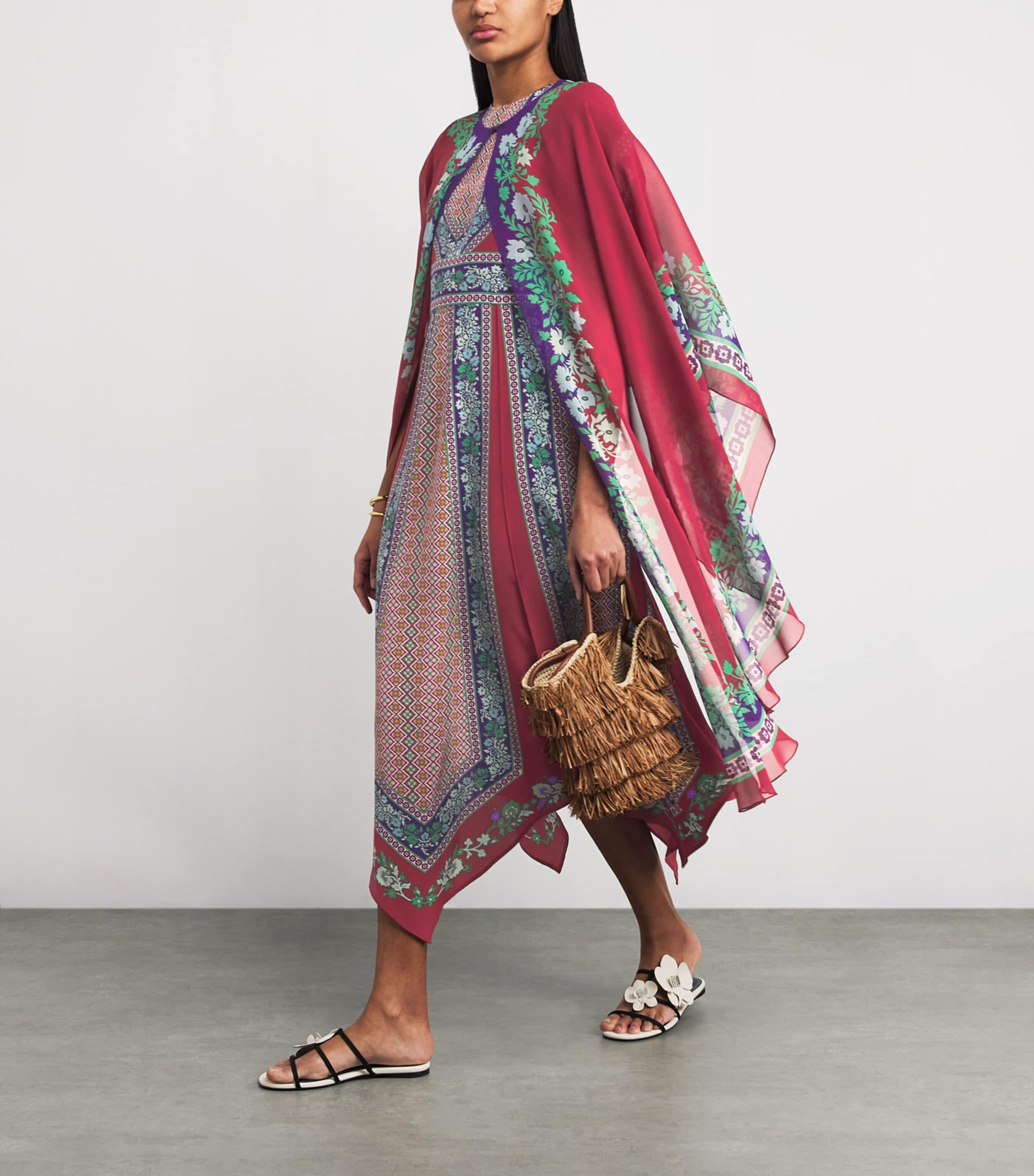 Silk Chiffon Printed Cape RE01REGALIA PLACEE Image 2