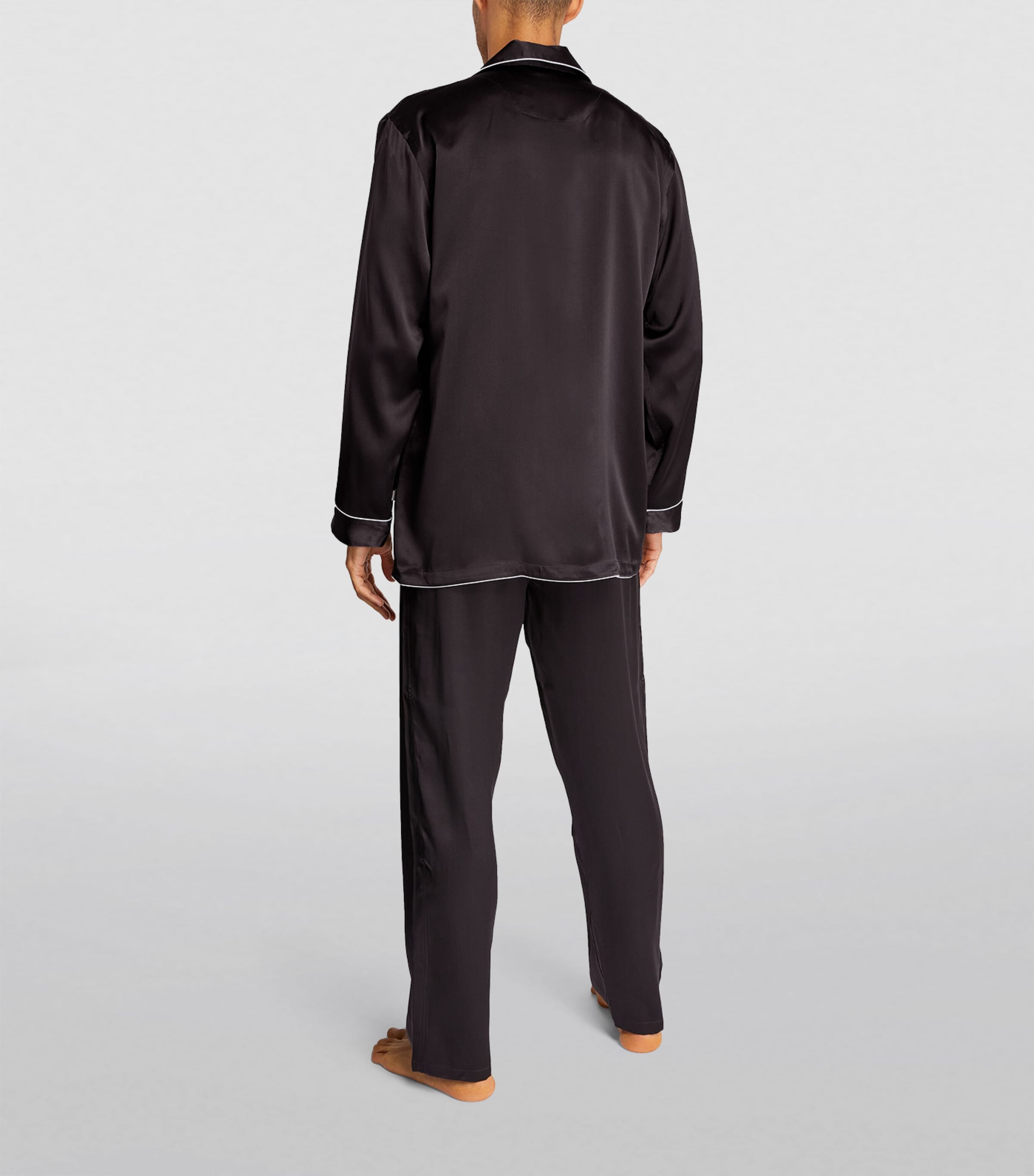 Silk Pyjama Set 067 ANTHRAZIT Image 3