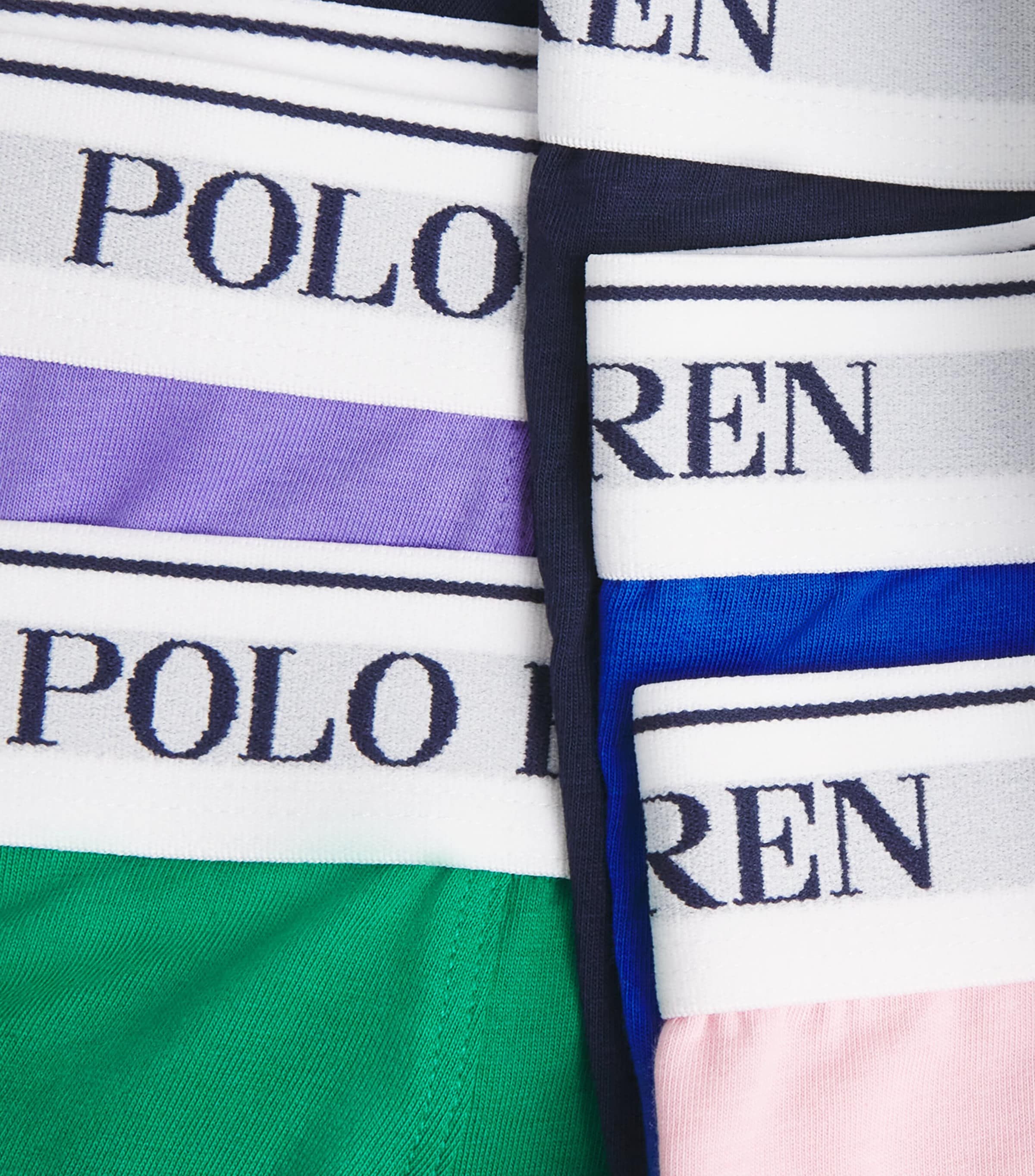 Stretch-Cotton Classic Trunks (Pack of 3) PRPL/BRD/BLU/PNK/NVY Image 5