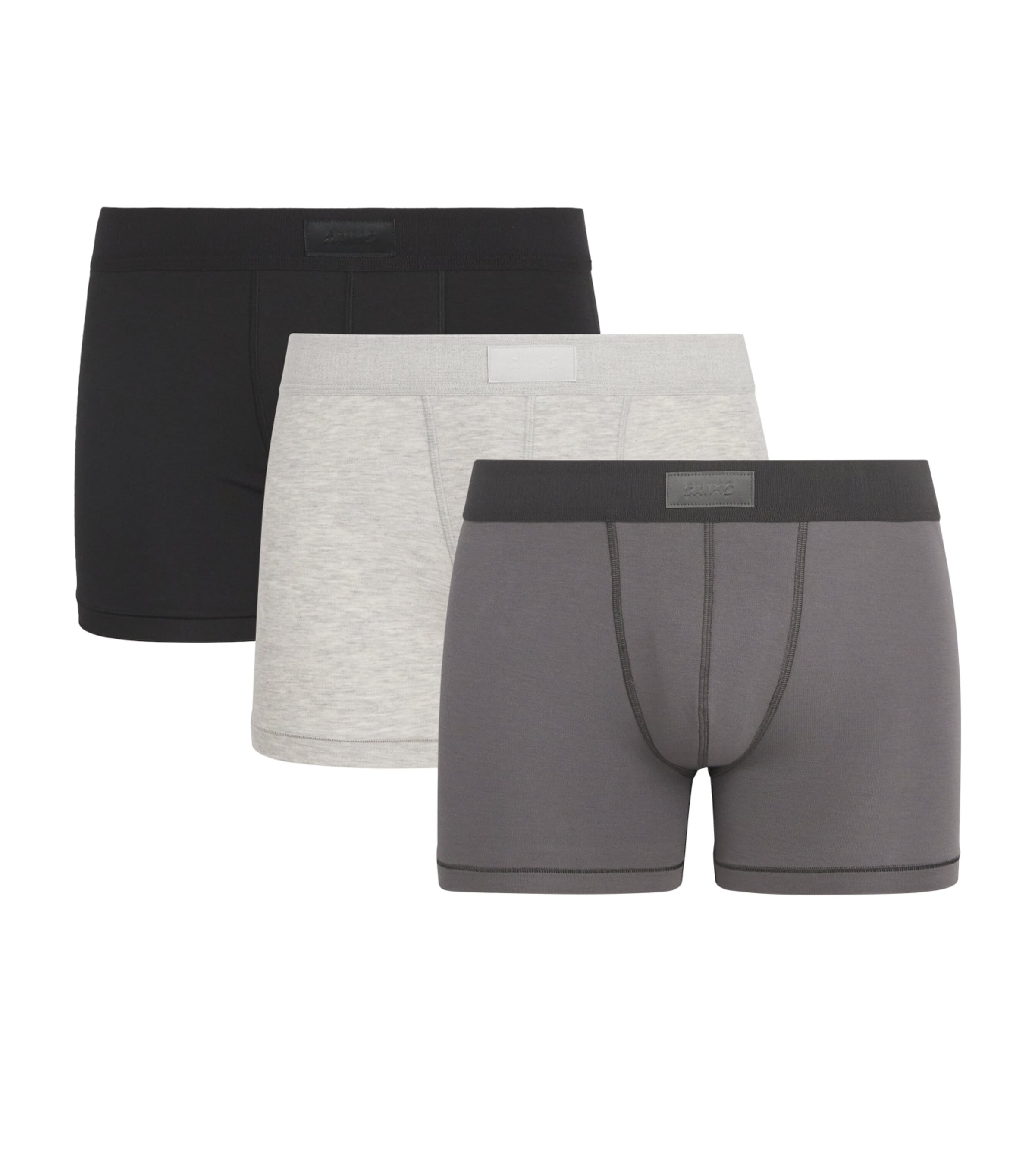 Skims Stretch-cotton Boxers In Grey