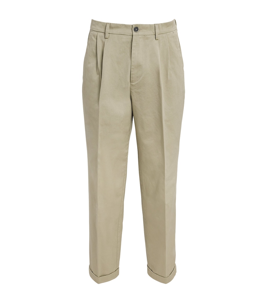 Barena Mens Cotton Gabardine Trousers Salvia Image 1