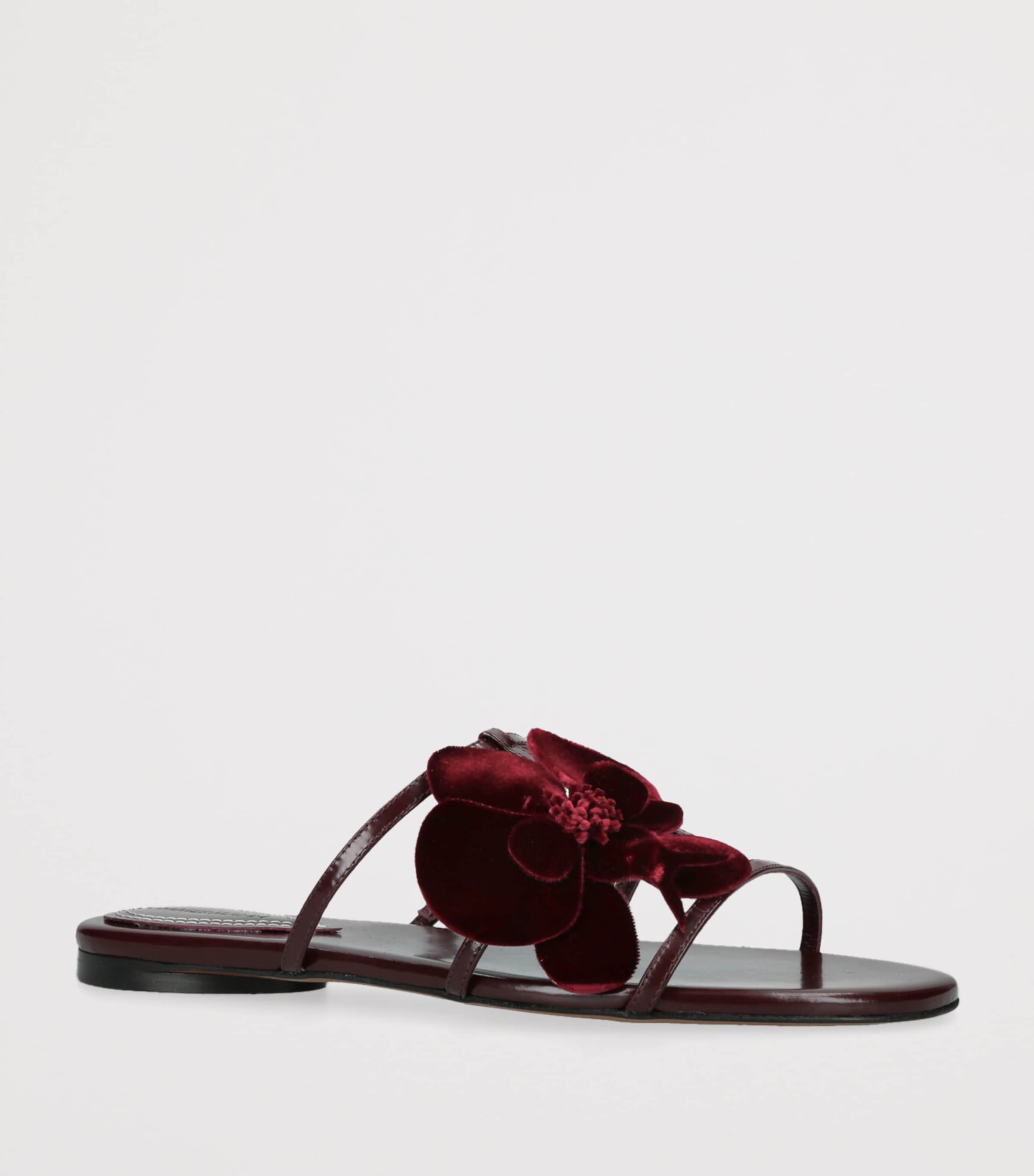 Leather Orchid Sandals RED/DARK Image 3