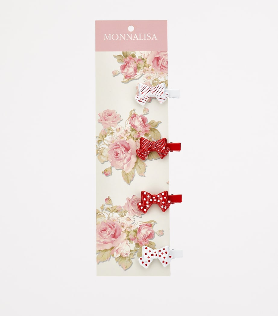 Bow Hair Clips (Pack of 4) ROSSO Image 3