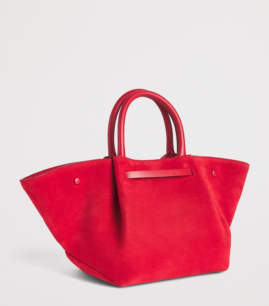 Demellier Mini Suede New York Tote Bag Brry Rd/brry Red Image 3