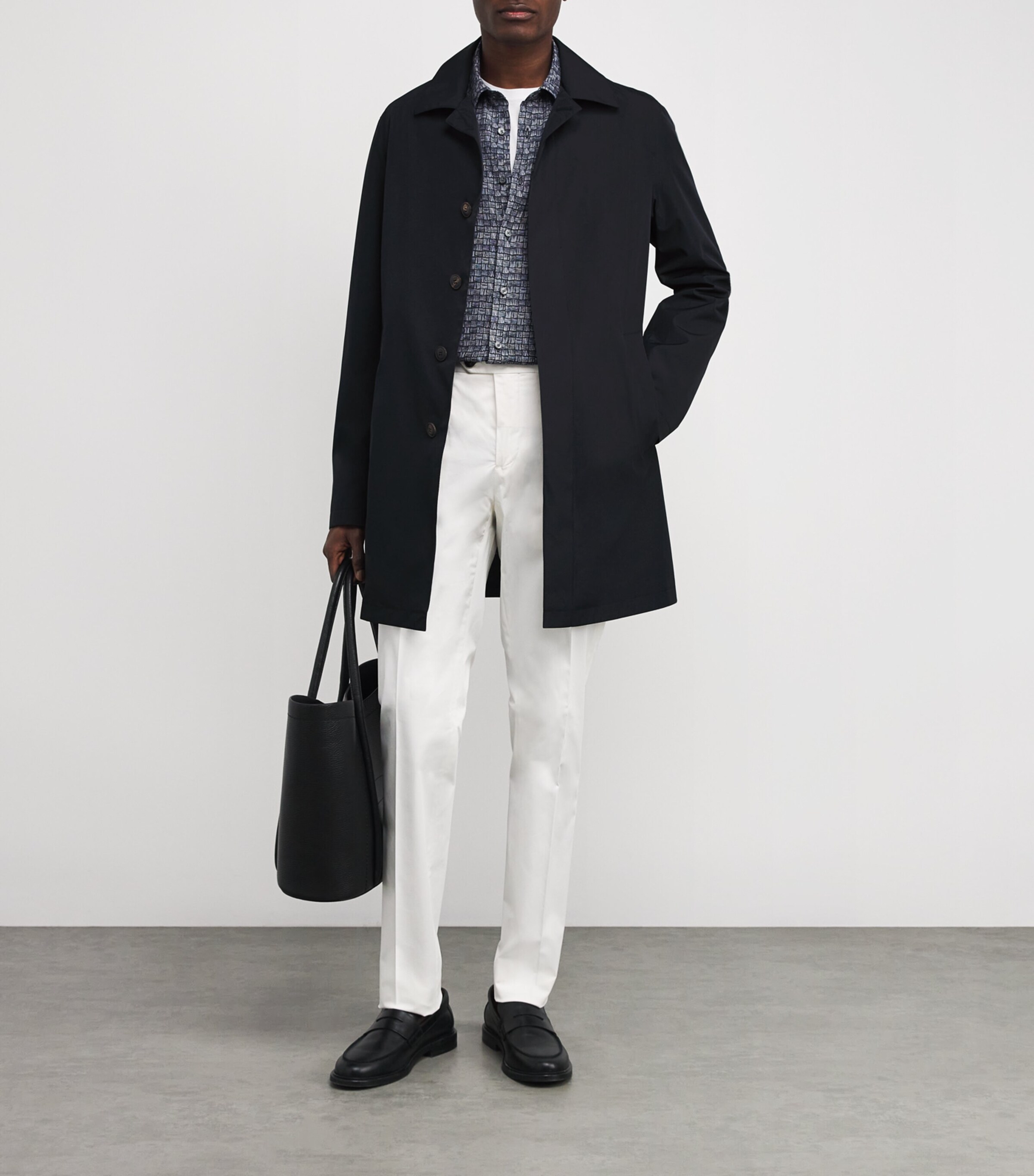 Water-Repellent Overcoat 01 BLU NAVY Image 2