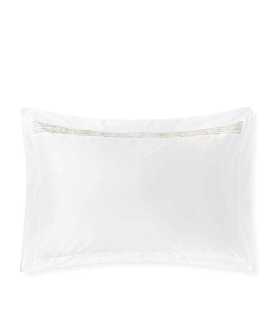 Egyptian Cotton Alentejo Pillowcase Pair (50cm x 75cm) WHITE/PEARL Image 1