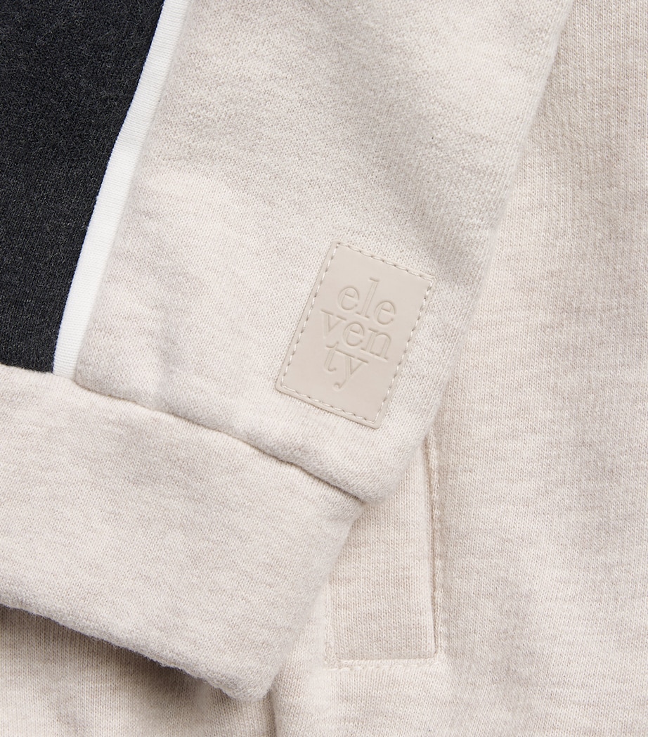 Eleventy Kids Cotton Colour-Block Sweatshirt (2-16 Years) Bei M Mel/antr Image 2