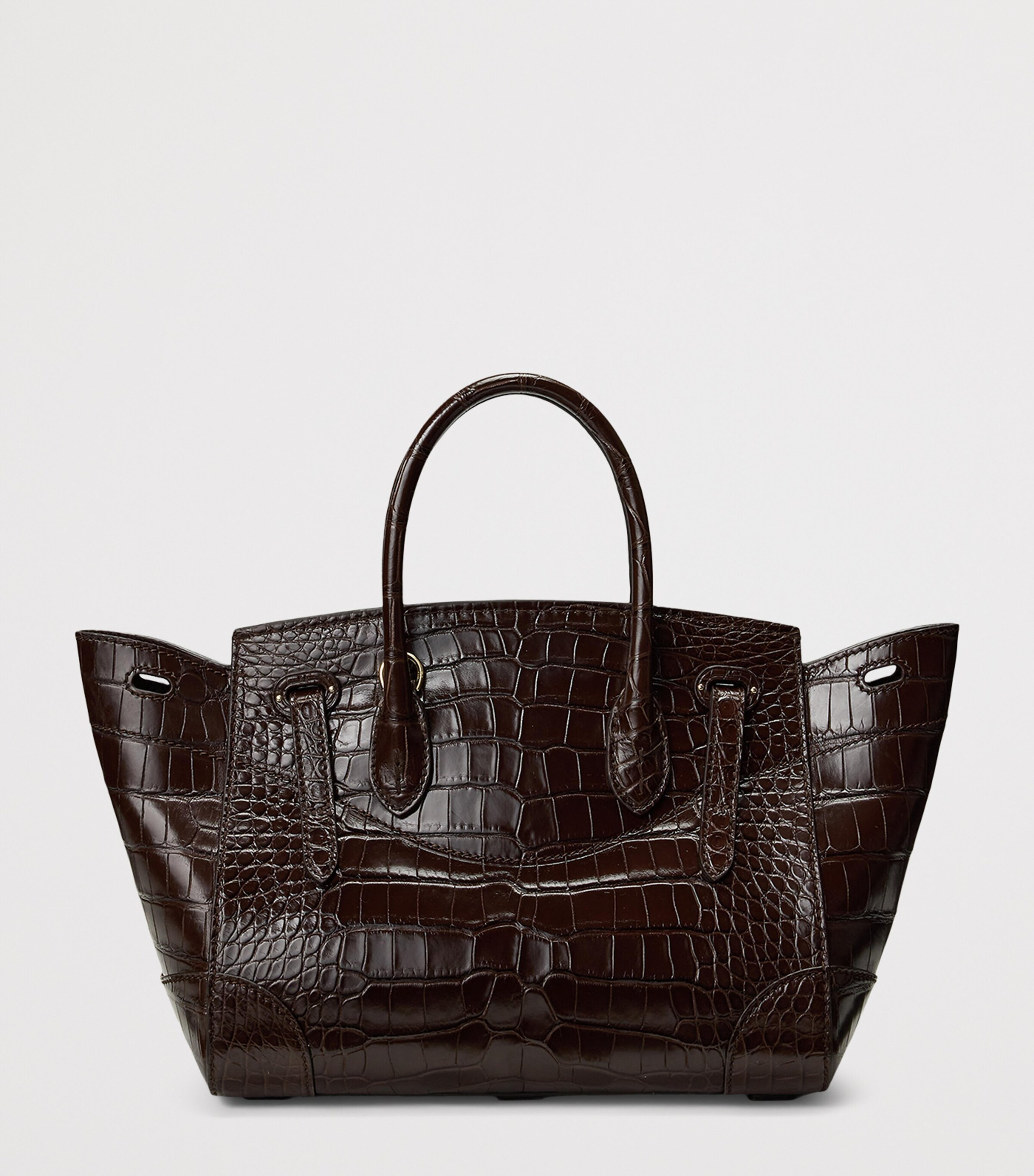 Alligator Leather Ricky 27 Top-Handle Bag RL BROWN Image 3