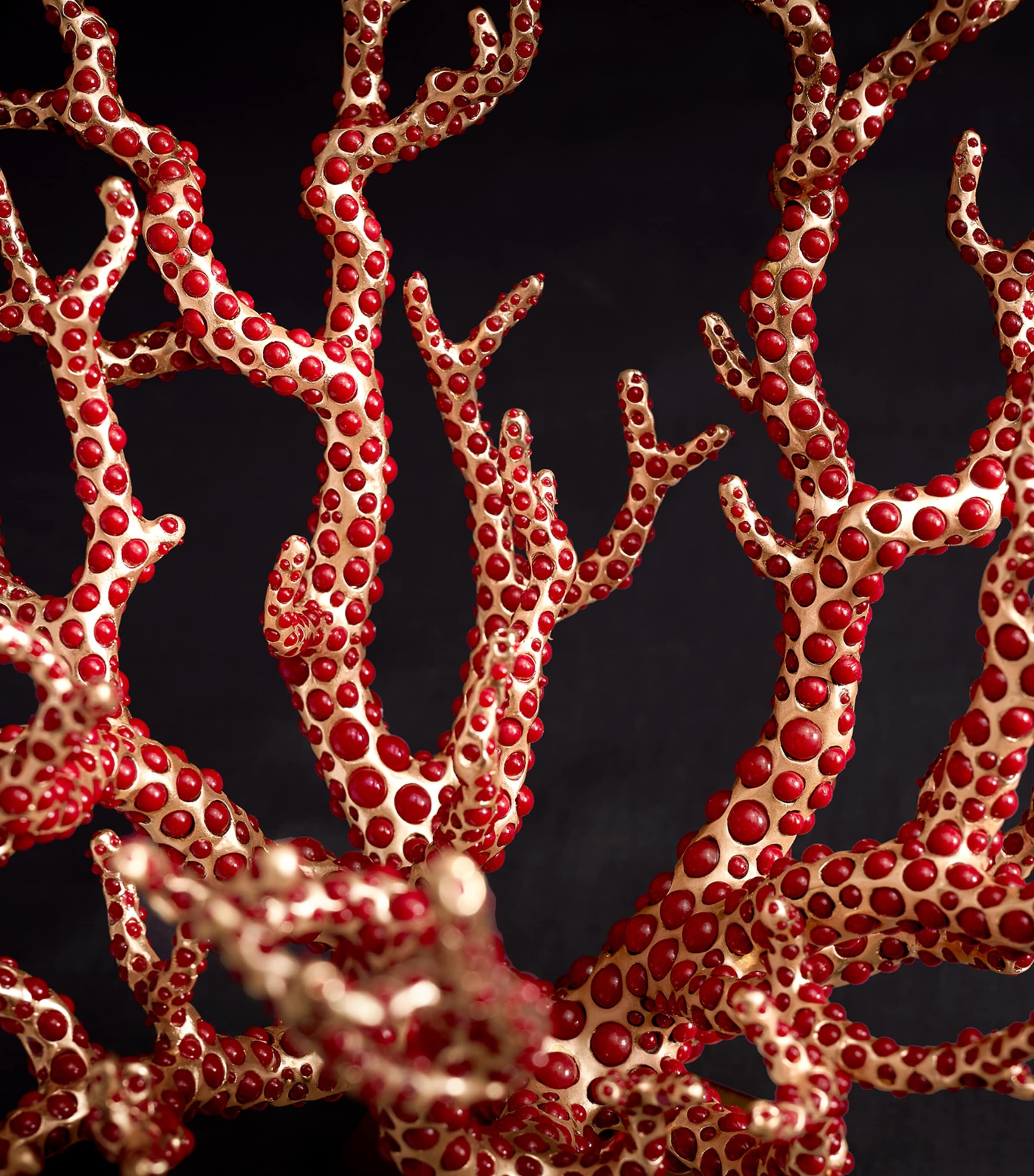 L'Objet Gold-Plated Cabochon Coral Centrepiece Image 3